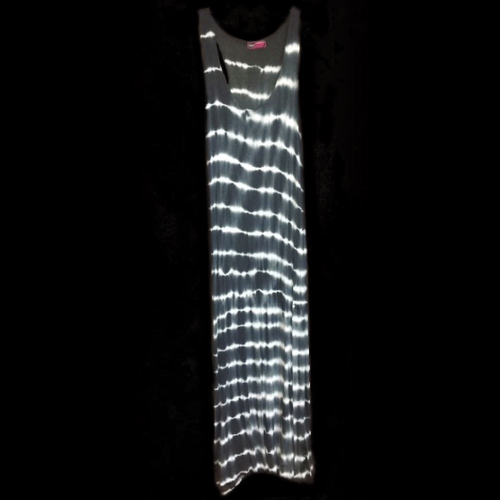 LAST CHANCE! DARK TEAL / TIE-DYED, BOHO Tank Dress